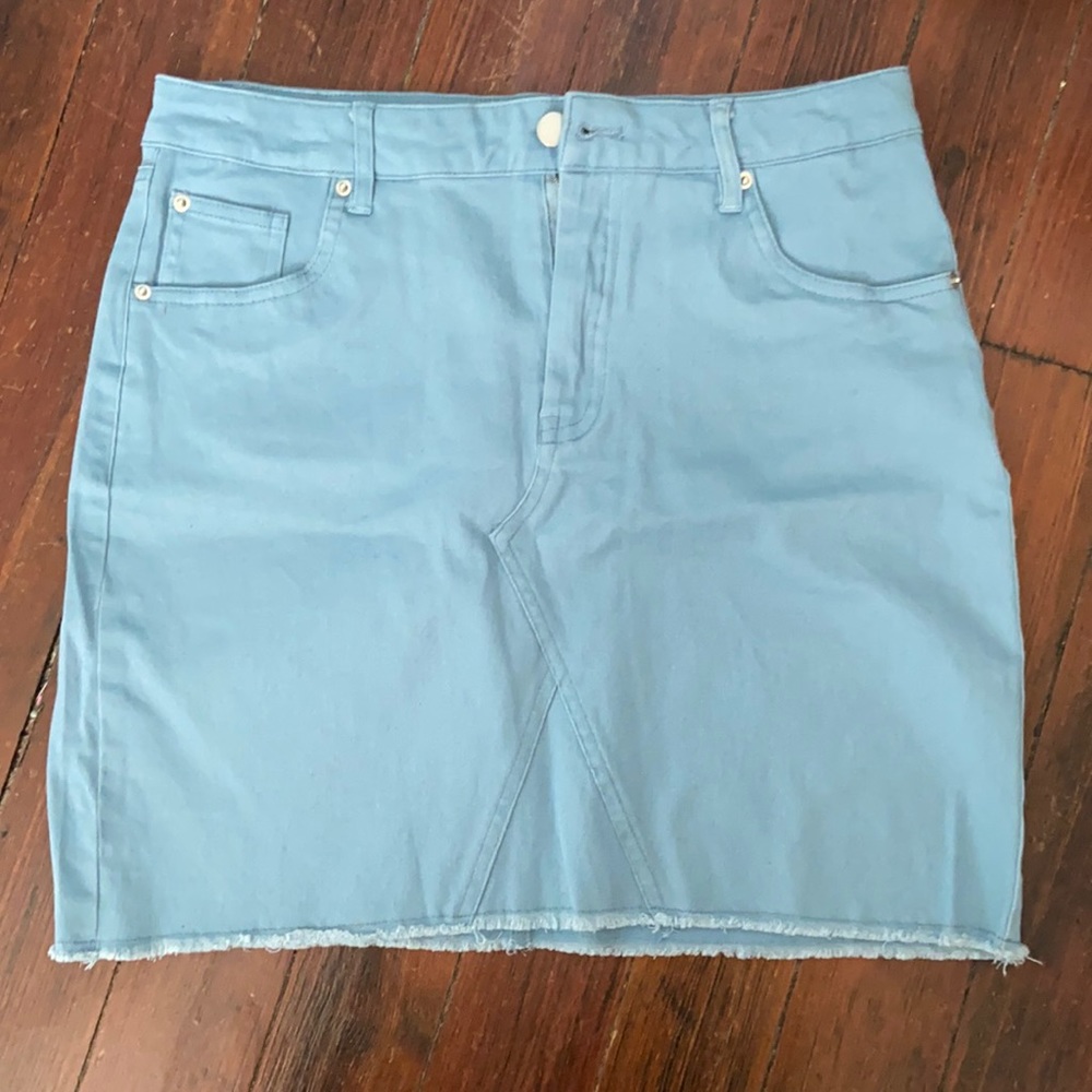 Blue mini skirt